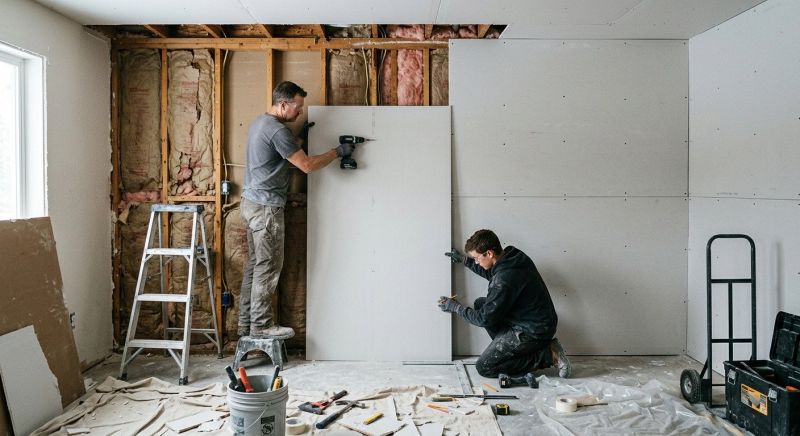 Garage Drywall Replacement in Olathe, KS