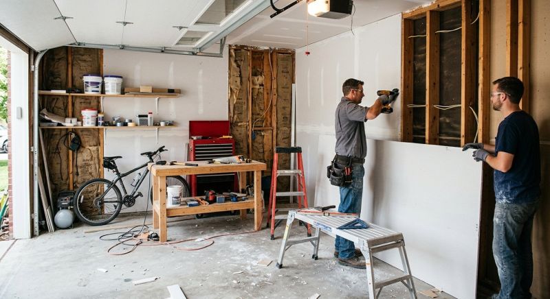 Garage Drywall Replacement in Alpharetta, GA